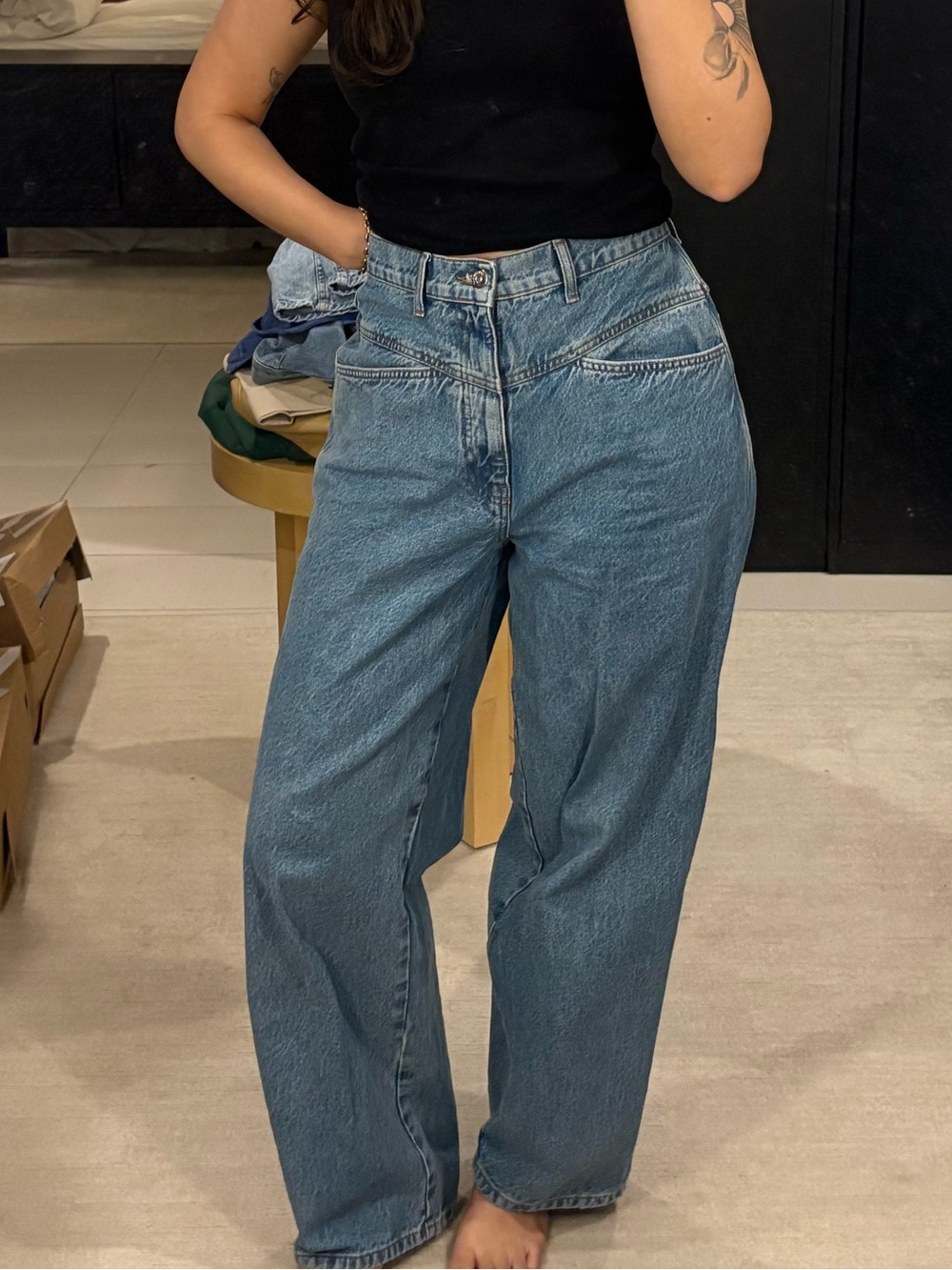 collusion asos Relaxed Boyfriend Jeans for Women - Light Blue